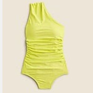 J. Crew Ruched One-Shoulder Swimsuit